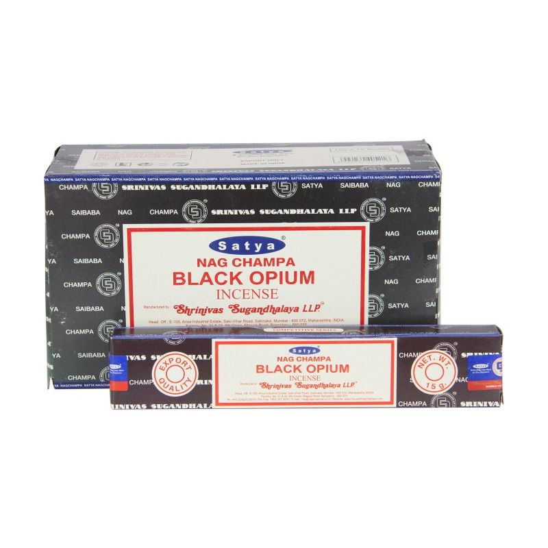 Satya Black Opium Incense 15grams SKU SATOPI - Dollars and Sense