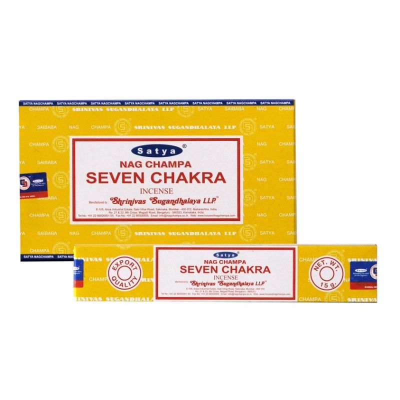 Satya Seven Chakra Incense 15grams SKU SATSEV - Dollars and Sense