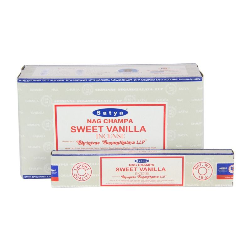 Satya Sweet Vanilla Incense 15grams SKU SATVAN - Dollars and Sense