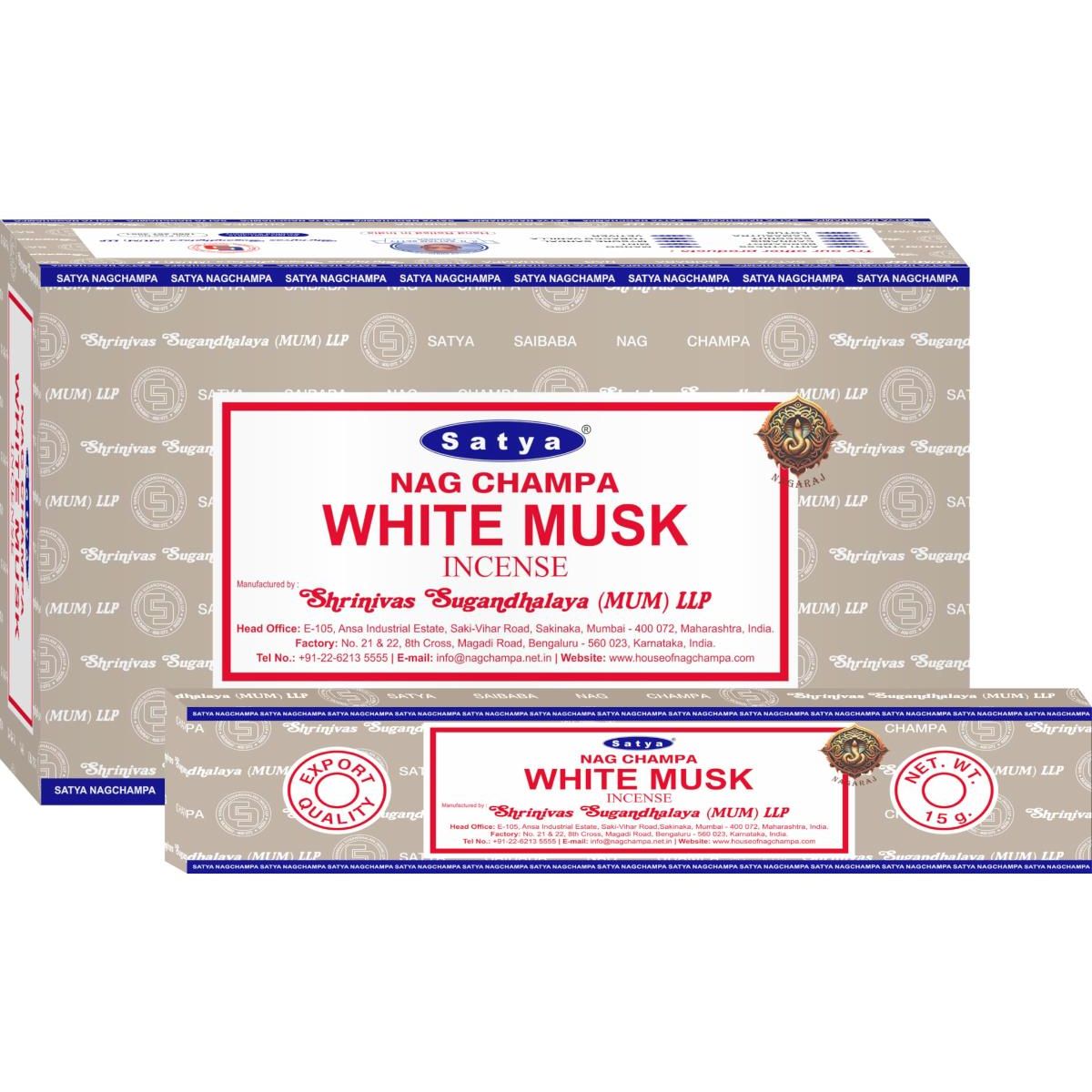 Satya White Musk Incense 15 Grams SKU SATWHMSK - Dollars and Sense