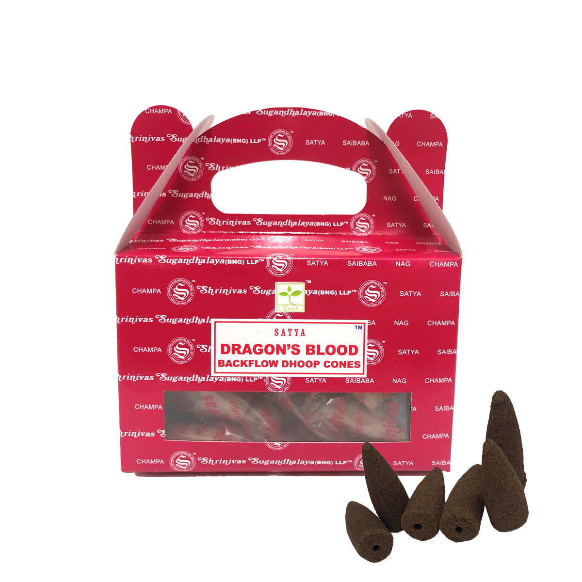 Satya Backflow Incense Cones Dragons Blood