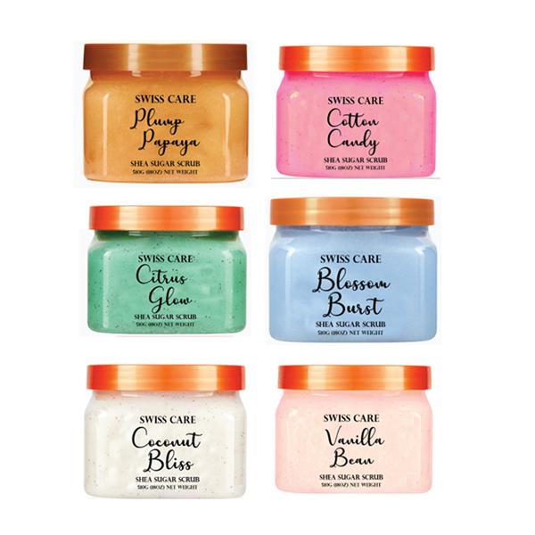 Swiss Care Shea Sugar Scrub 510g Assorted