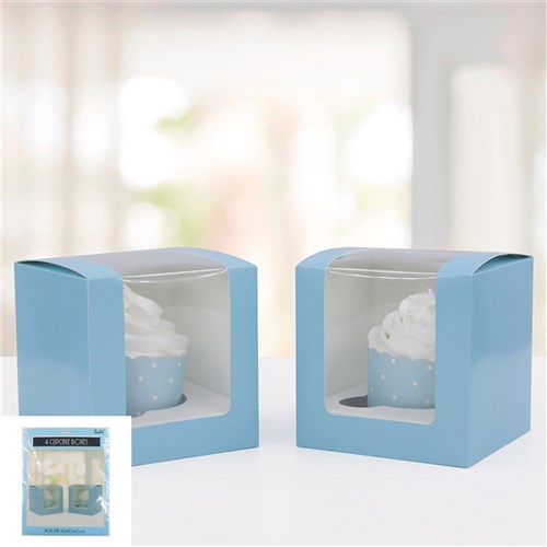 Single Cup Cake Box - Blue - Dollars and Sense