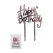 Happy Birthday Cake Topper - Rose Gold - Dollars and Sense