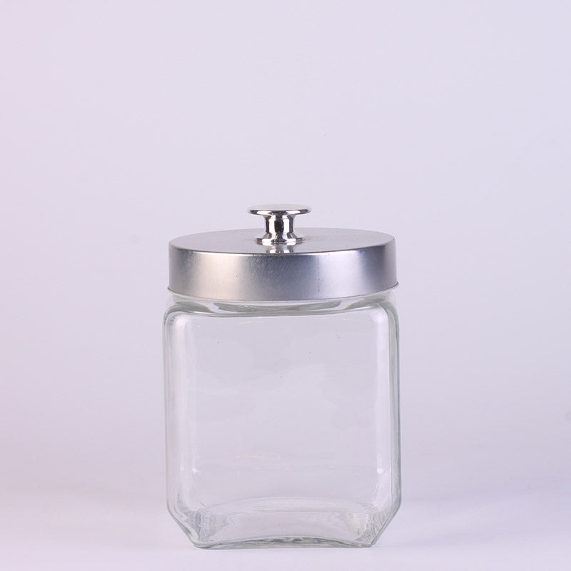 Glass Stroage Jar with Metal Lid 1100ml