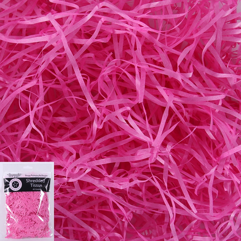 40G Hot Pink Shredded Paper SKU SN51591 - Dollars and Sense