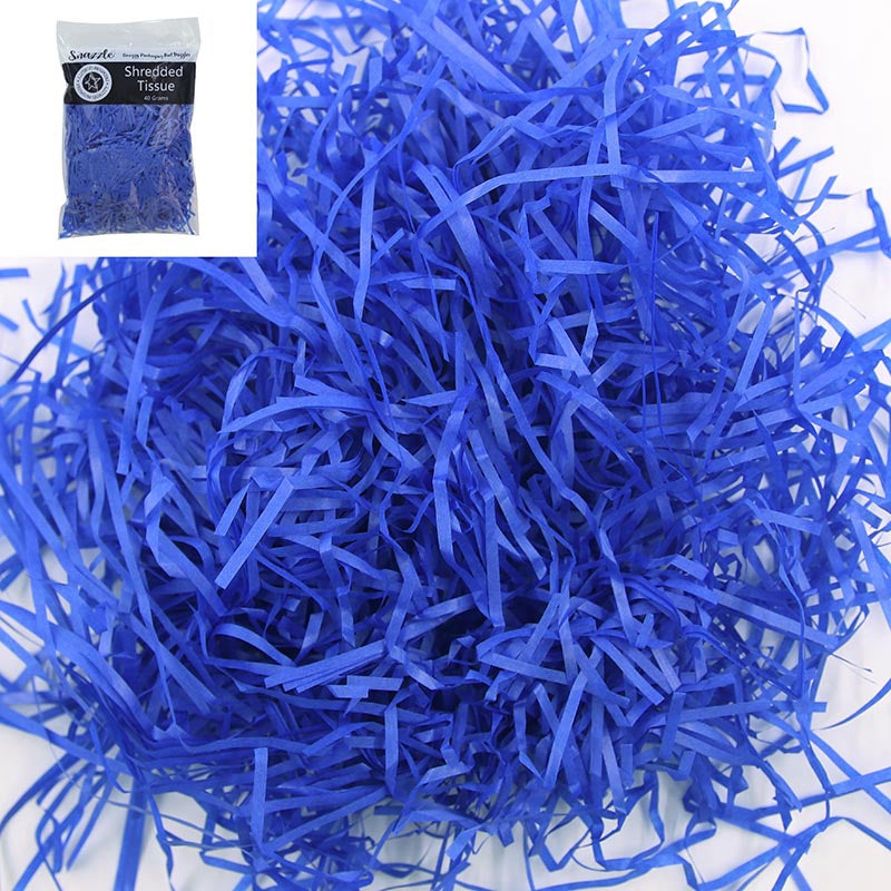 40G Navy Blue Shredded Paper SKU SN51690 - Dollars and Sense