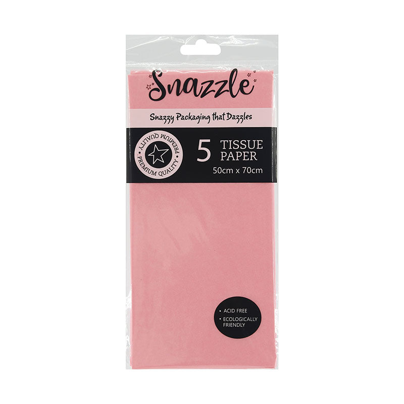 5pk 50x70cm Pink Tissue Wrap