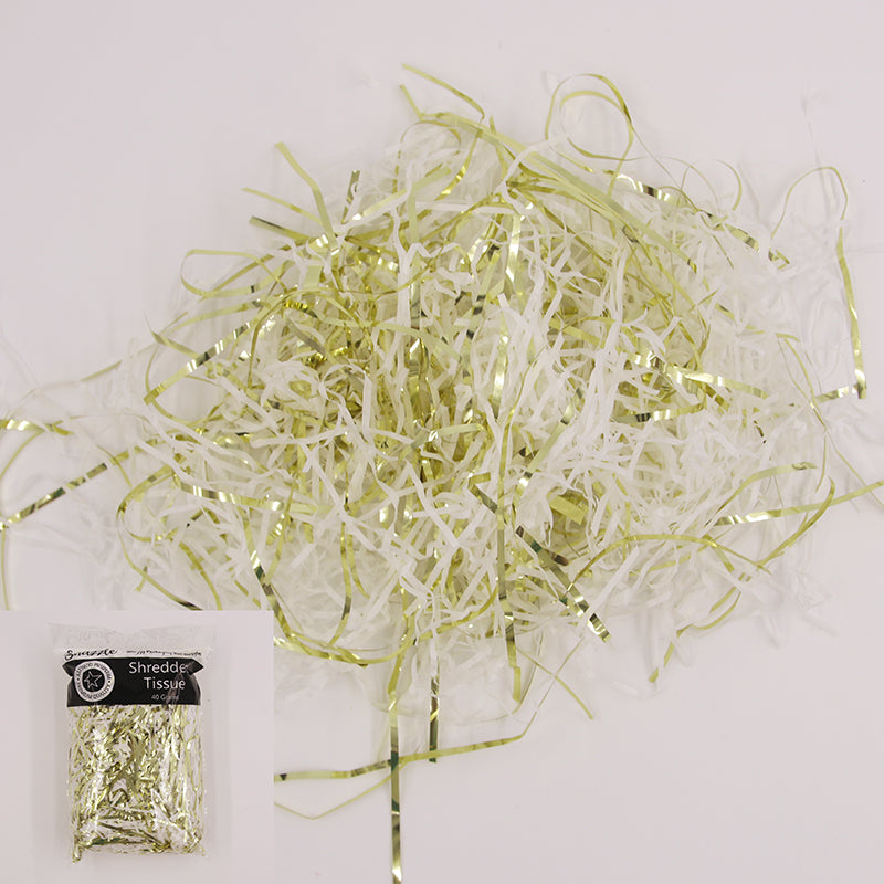 40G White/Gold Shredded Paper