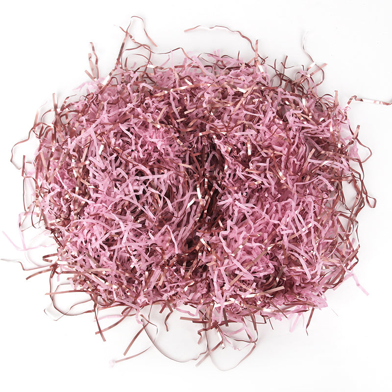 40G Pink/Rose Gold Shredded Paper SKU SN94291 - Dollars and Sense