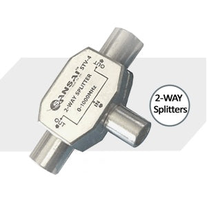 TV Double Adaptor Cable, 1 Male to 2 Female - 1m