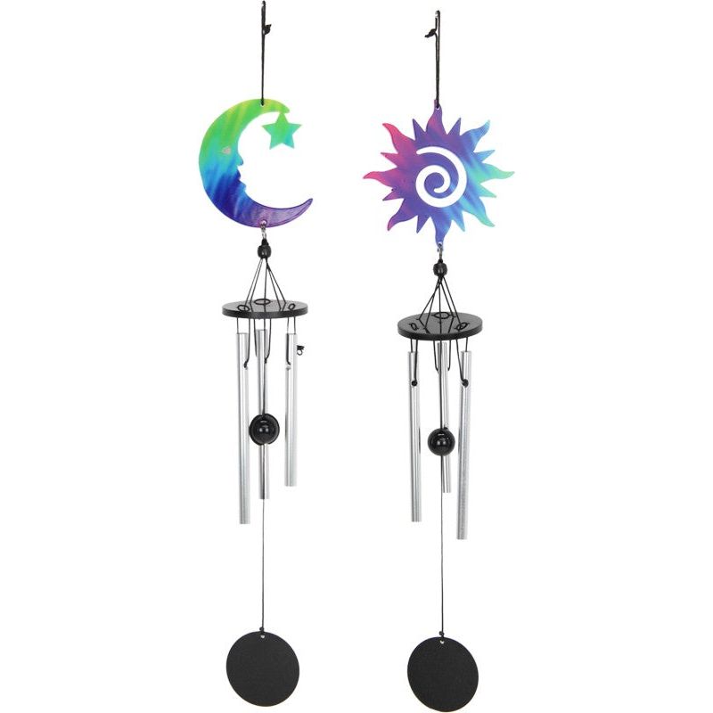 Wind Chime - Coloured Metal Star or Moon - Dollars and Sense