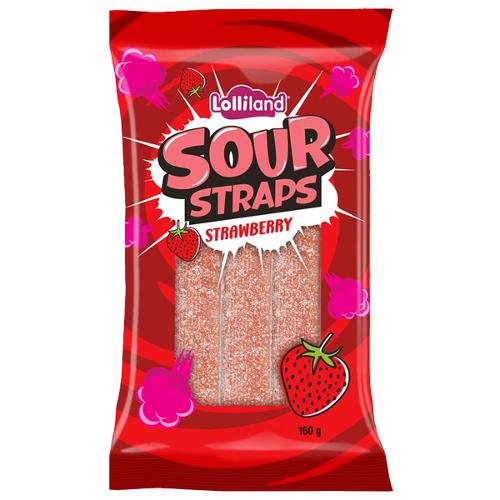 Sour Straps Strawberry 160g x 12