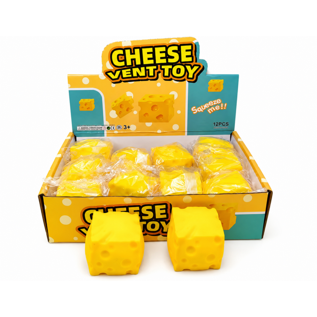 Cheese Squishy Toy 5.5cm from Dollars and Sense
