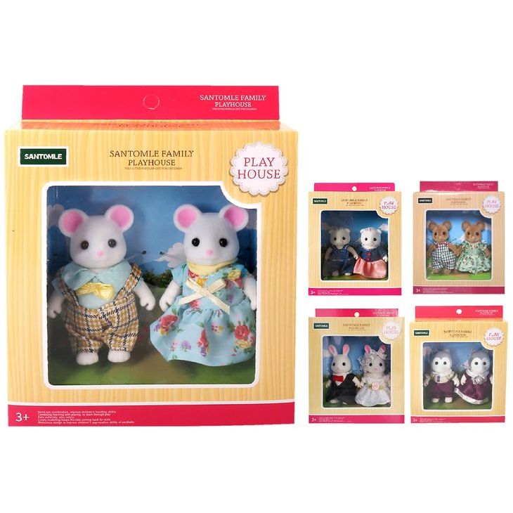 Santomle - Family Playhouse Figurine Set - Dollars and Sense