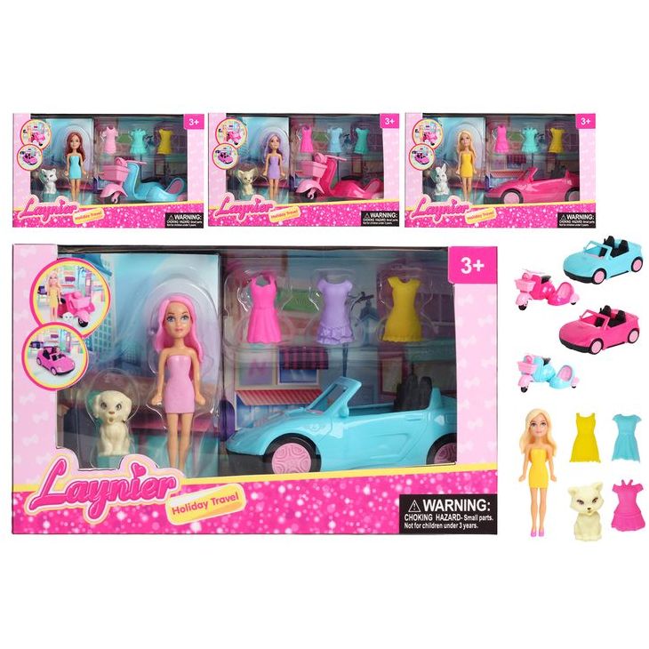 Mini Doll Playset - Scooter or Car - Dollars and Sense