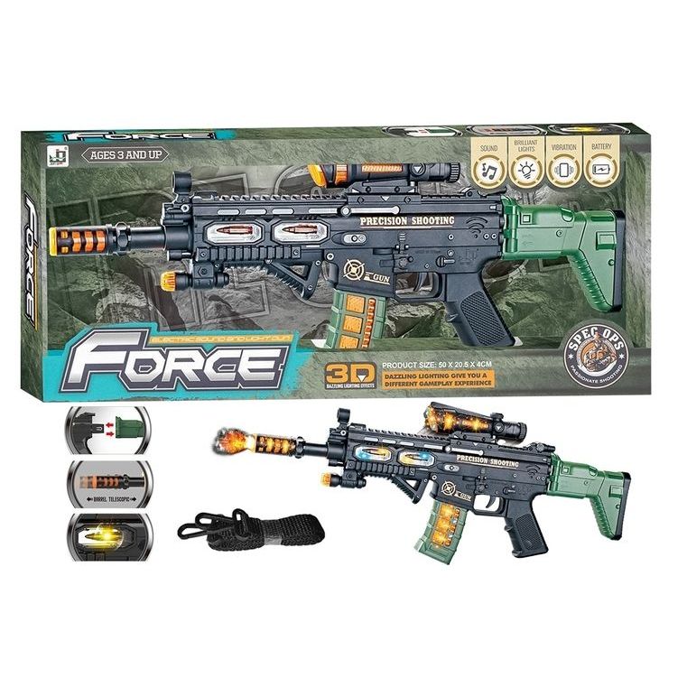 1pc Assault Rifle Light & Sound B/O 50cm - Dollars and Sense