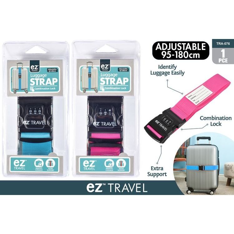 1pce 3Dial LuggageStrap w/Lock-5cmx1.8M