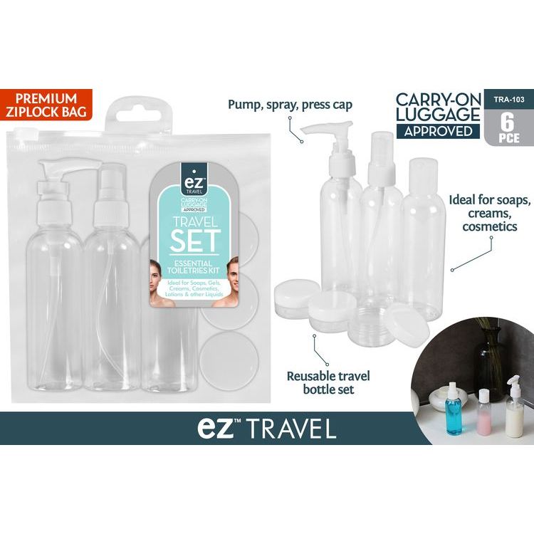 Travel Bottle Set 6pce