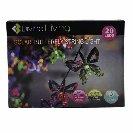Solar String Light Multi Colored - Butterfly - Dollars and Sense