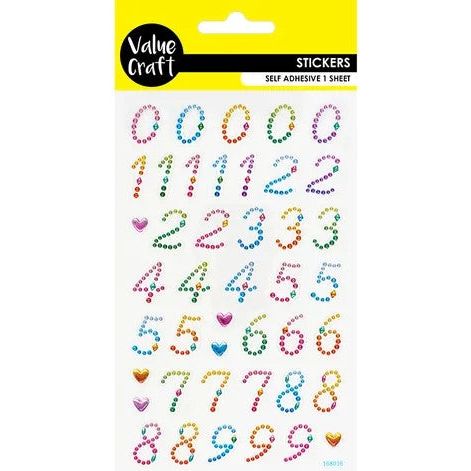 Stickers Glitter Dots - Numbers - Dollars and Sense