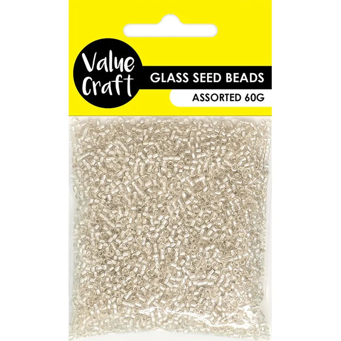 Glass Seed Beads - Silver - Dollars and Sense
