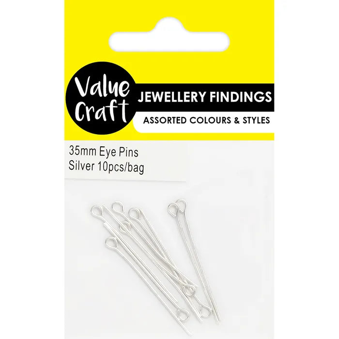 Jewellery Findings Eye Pin - Silver - Dollars and Sense