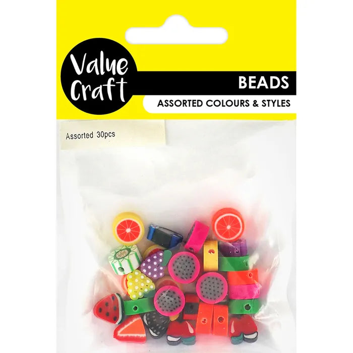 Round Fimo Beads - Fruit - Dollars and Sense