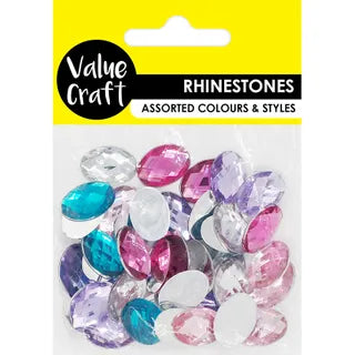 Rhinestones Oval Assorted - Dollars and Sense