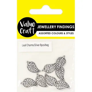 Leaf Charms - Silver - Dollars and Sense