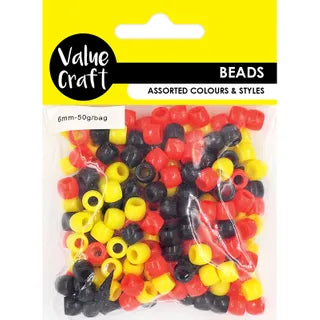 Beads Pony Beads - Red Yellow Blue - Dollars and Sense