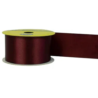 Rib Polyester Satin - Burgundy - Dollars and Sense