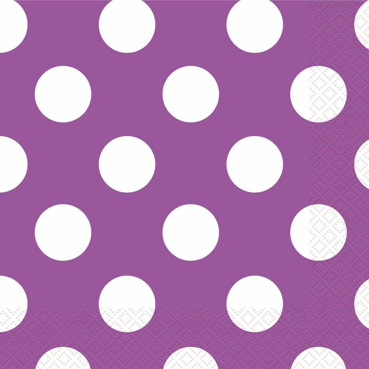 Dots Beverage Napkins - Pretty Purple - Dollars and Sense