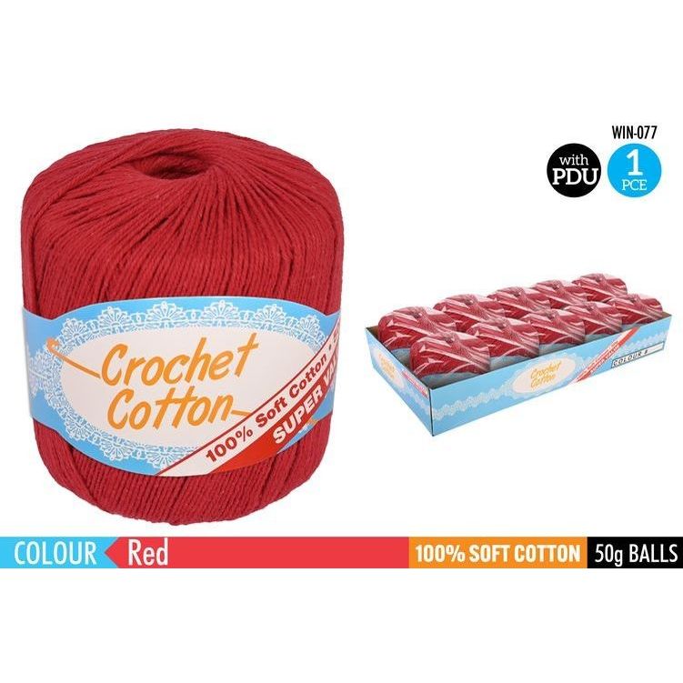 Crochet Cotton - Red