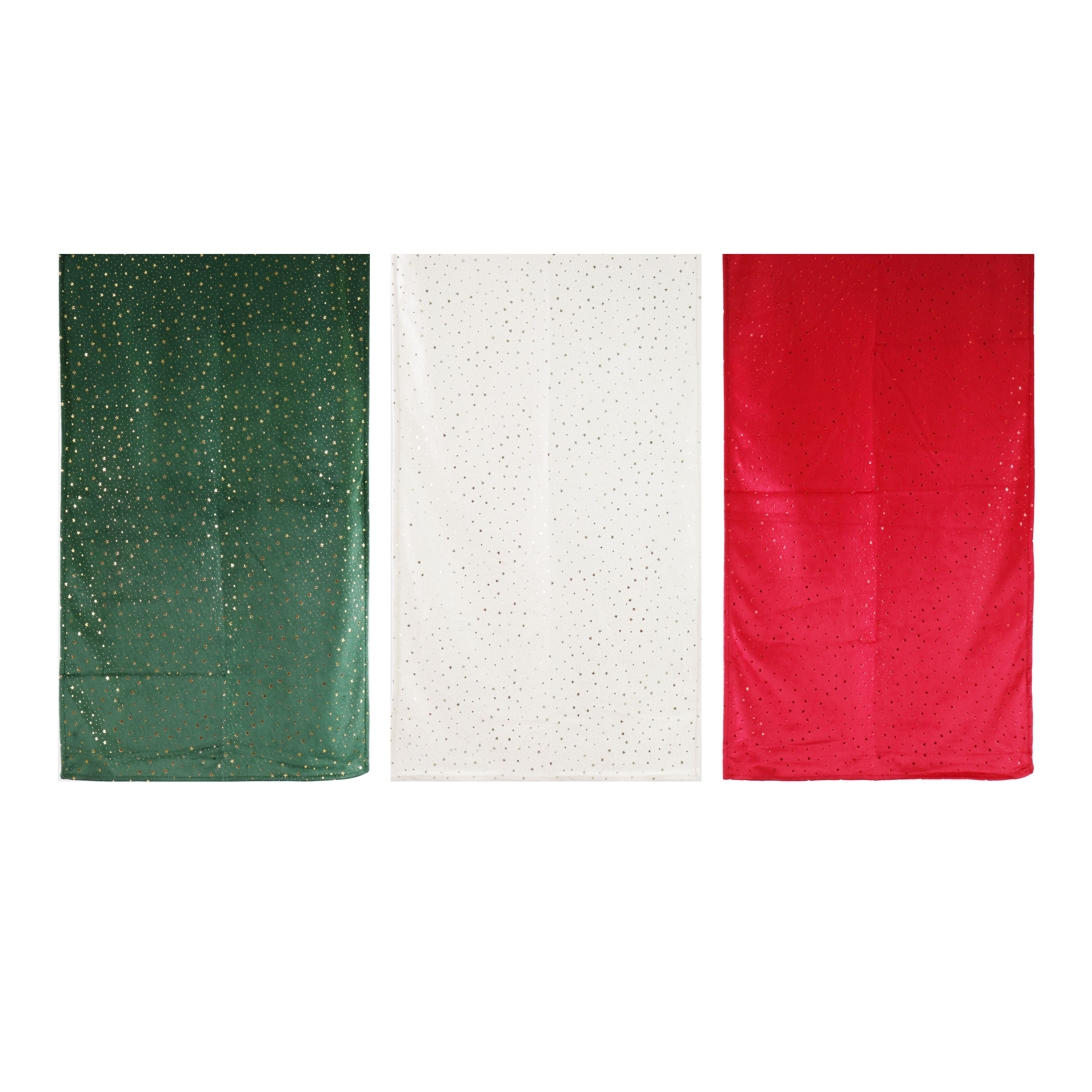 Runner Velveteen Foil Stars 180cm