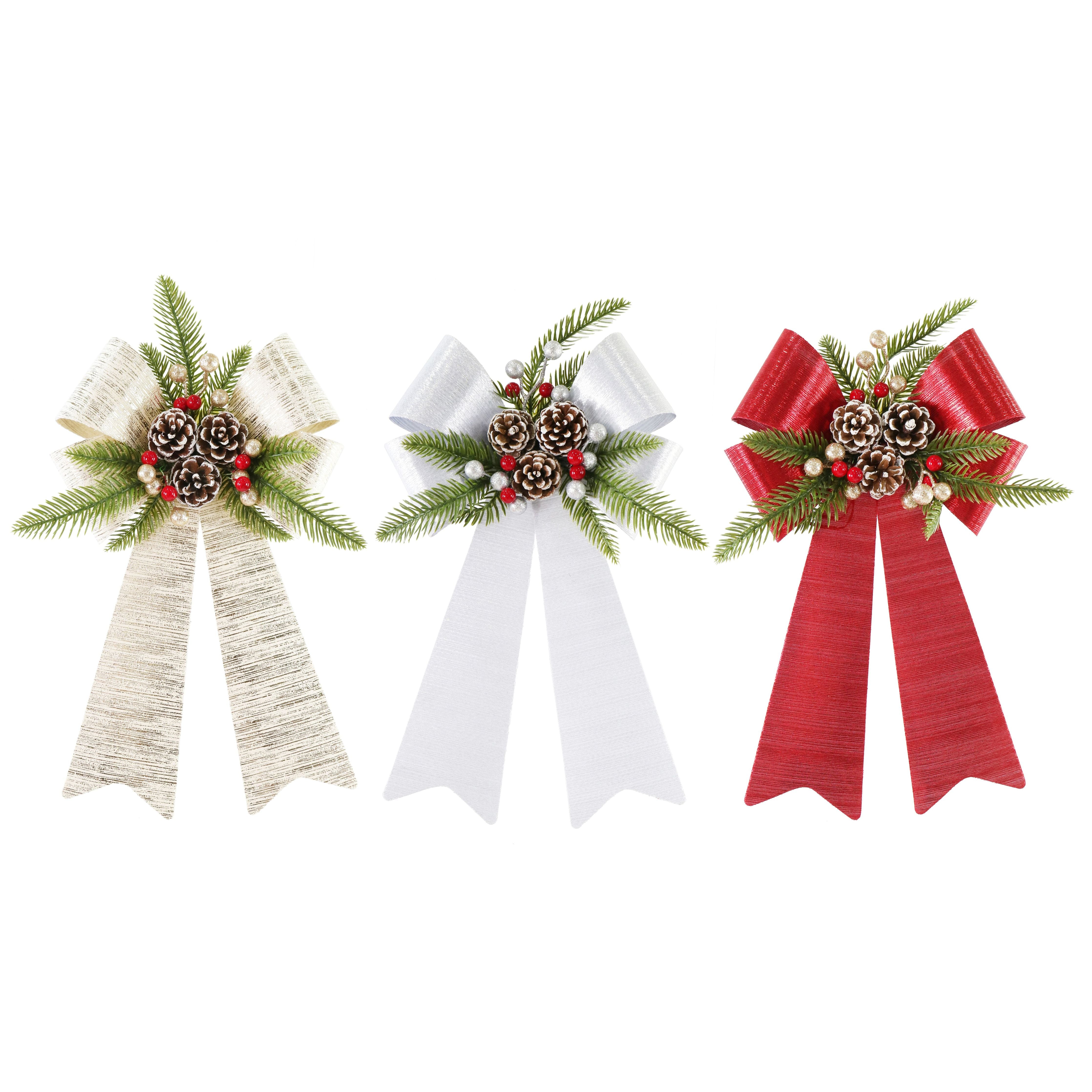 Bow Metallic Pinecone