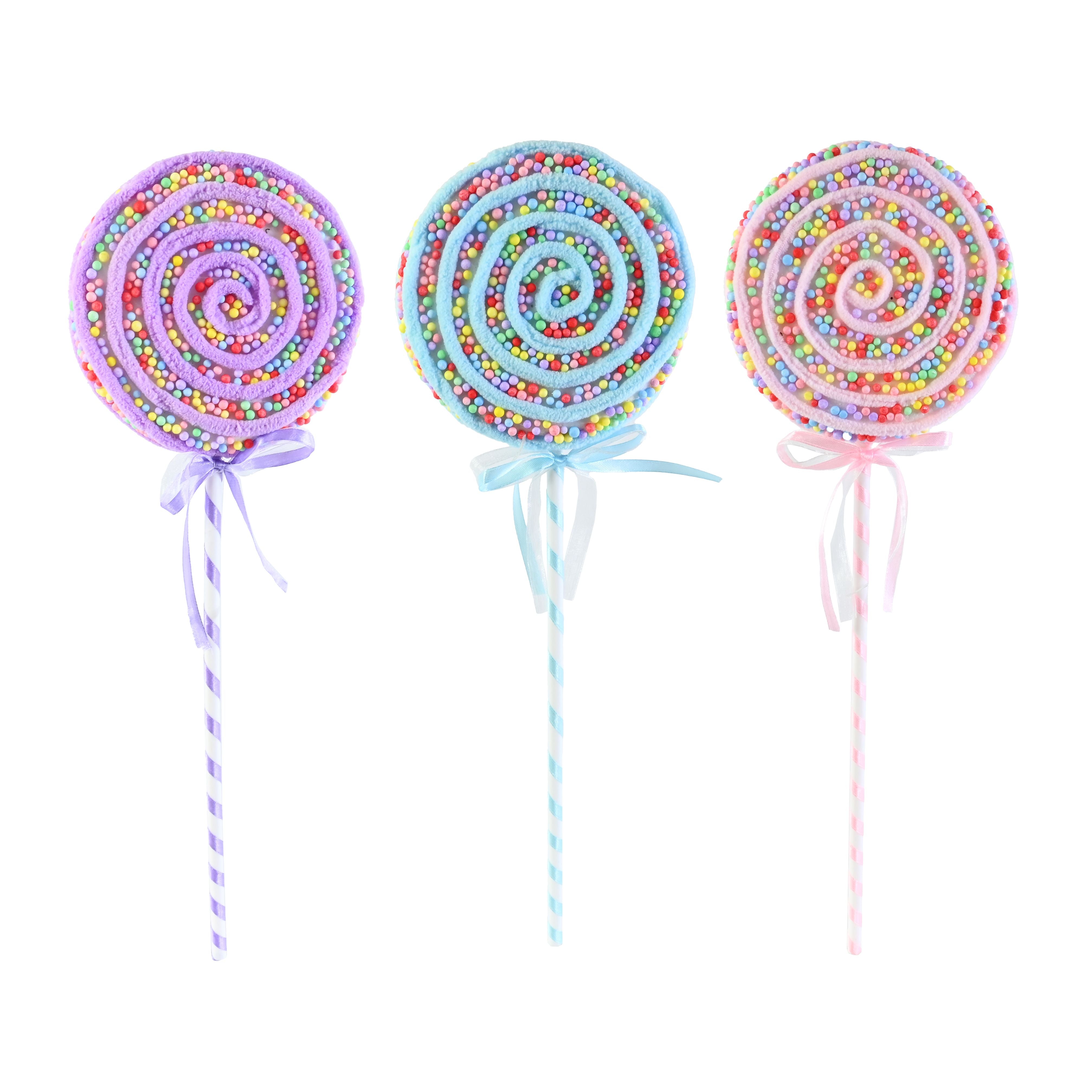 Curly Bright Sprinkles Lollipop Pick 43cm