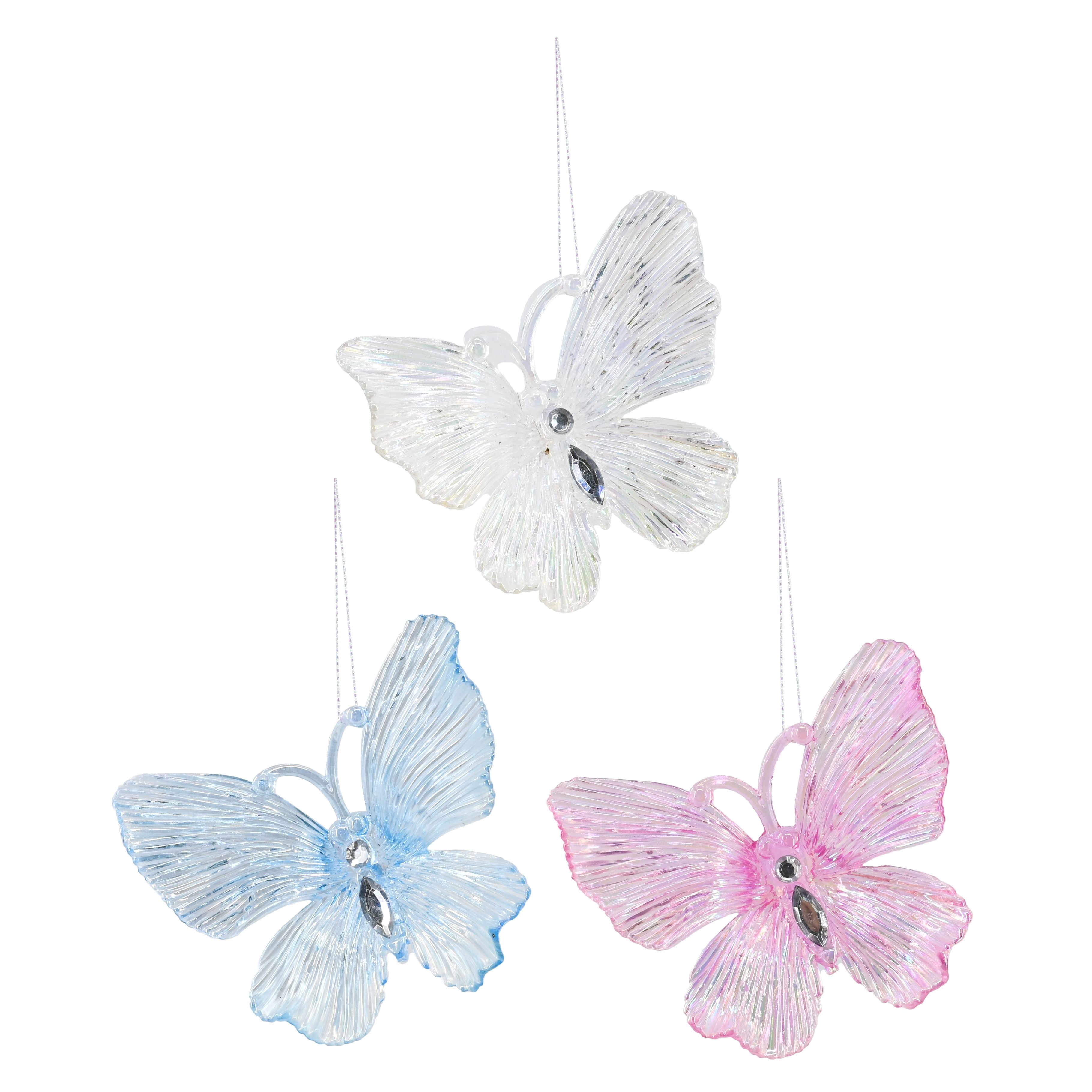 Hanging Iridescent Butterfly 11cm
