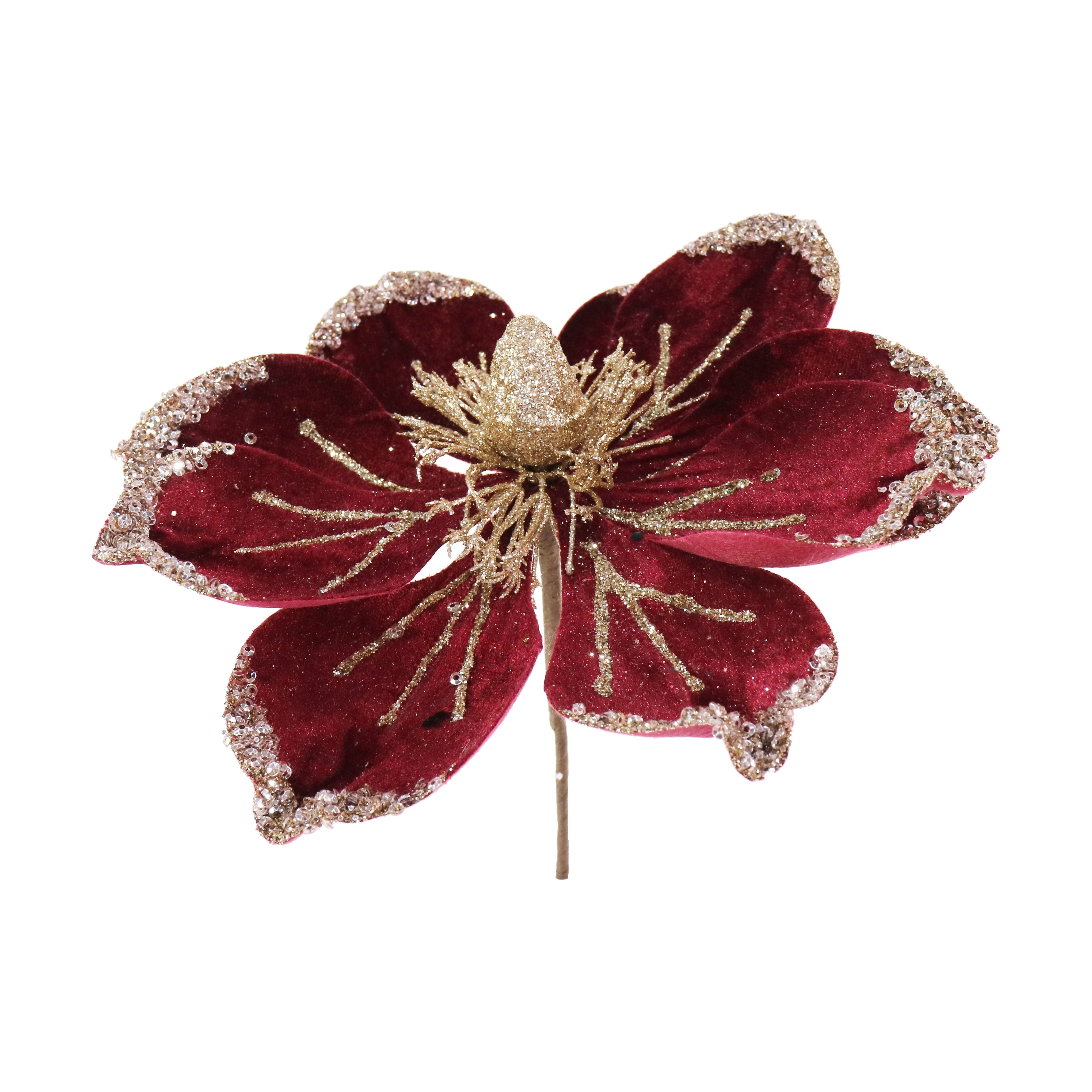 Christmas Magnolia Clip - Glitter - Dollars and Sense