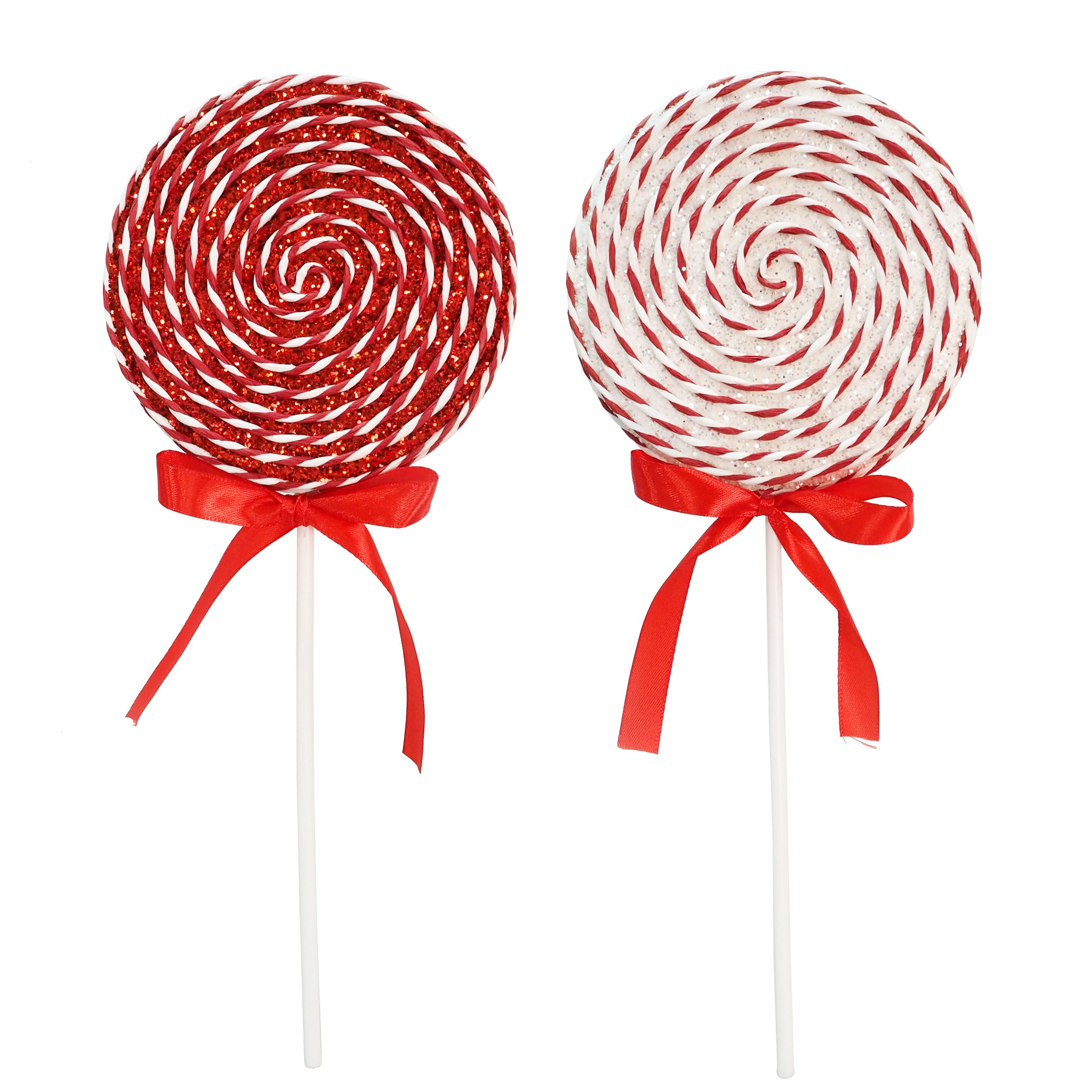 Christmas Candy Cane Lollipop Pick