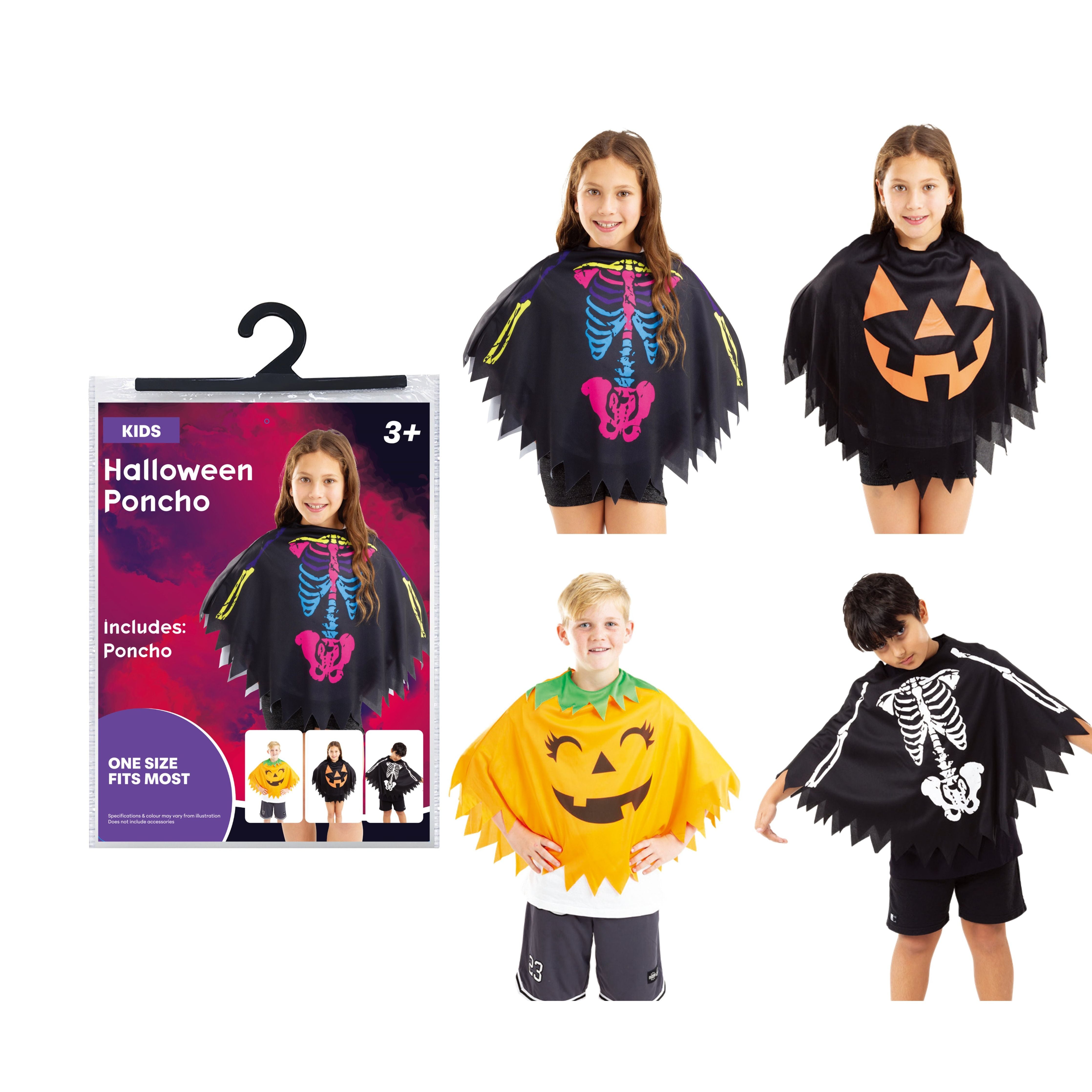 Halloween Poncho Kids