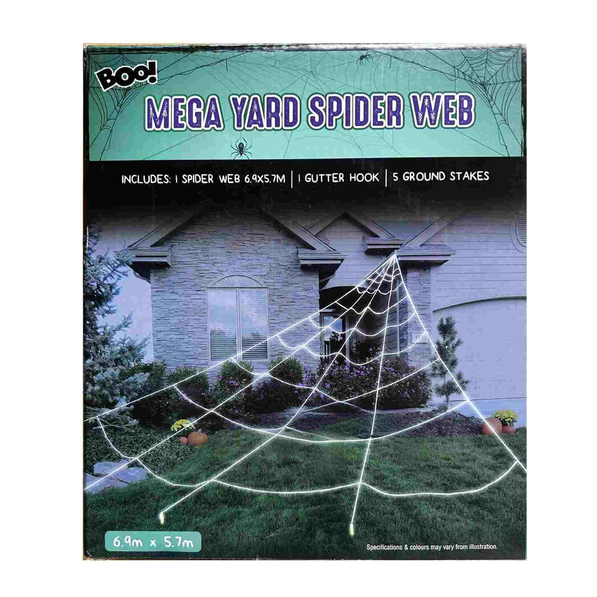 Mega Outdoor Spider Web Halloween Decoration 6.9m x 5.7m