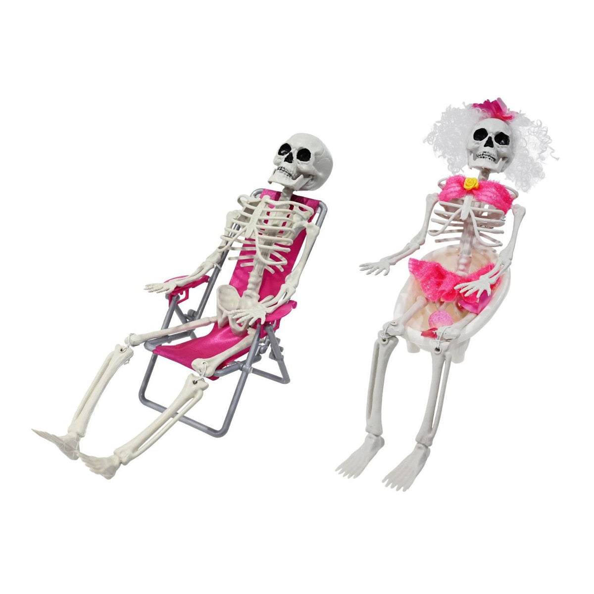 Relaxing Skeleton Halloween Decoration - Assorted 19cm