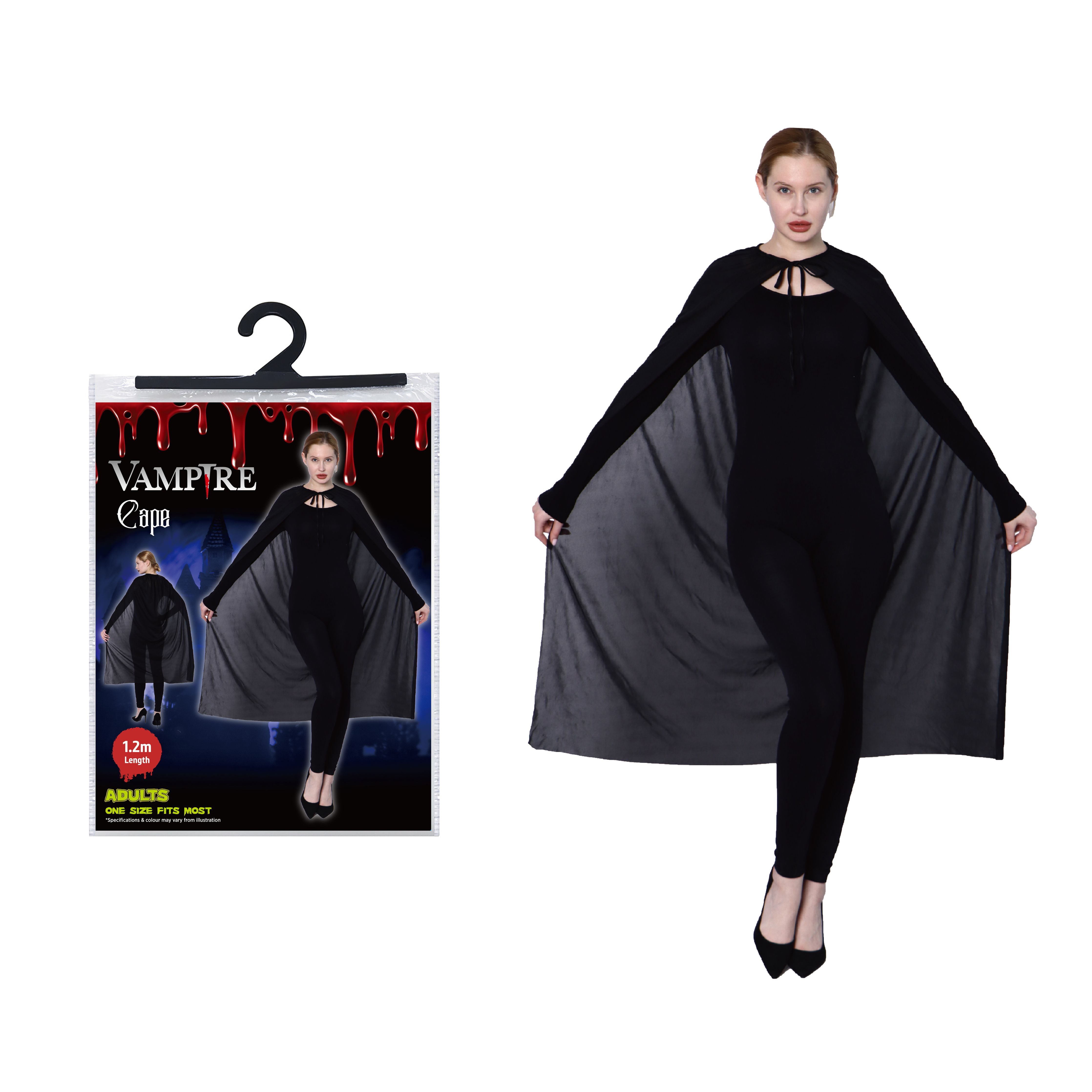 Vampire Basic Black Cape 1.2m