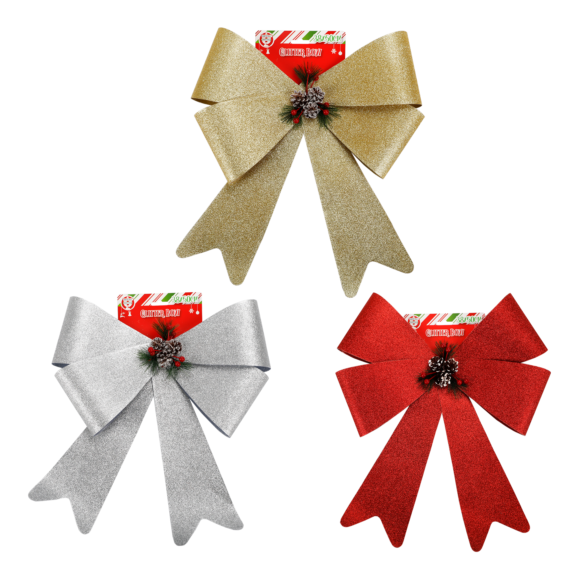 Christmas Bow - Satin Look - Dollars and Sense