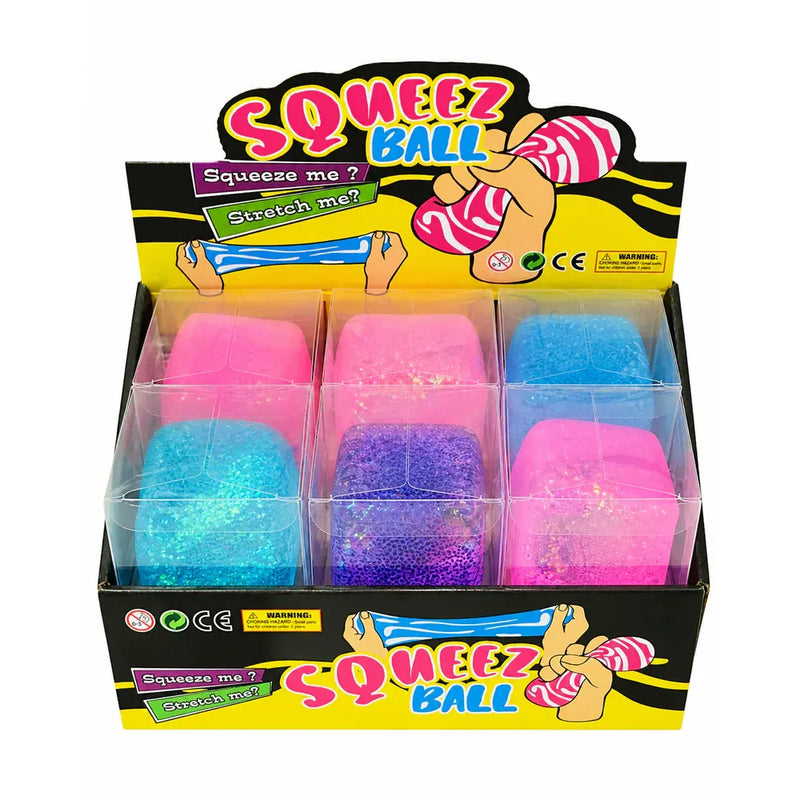 Fine Cube Glitter & Glow Mixed Colour Display Box 5x5cm