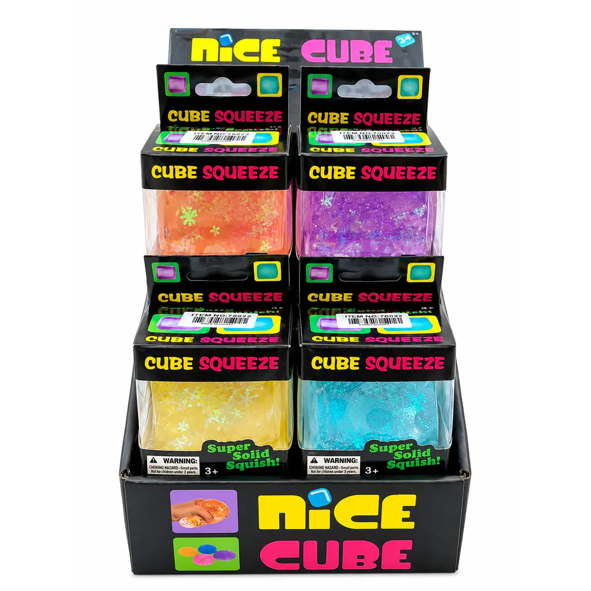 Fine Cube Snow Squishy Toy Mixed Colour 5x5cm from Dollars and Sense