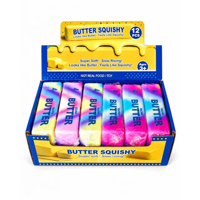 Rainbow Butter Squishy Toy 4x4x14cm from Dollars and Sense