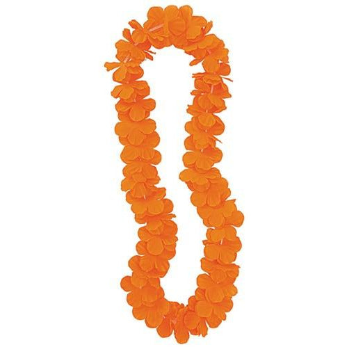 Hawaiian Luau Flower Lei - Orange - Dollars and Sense