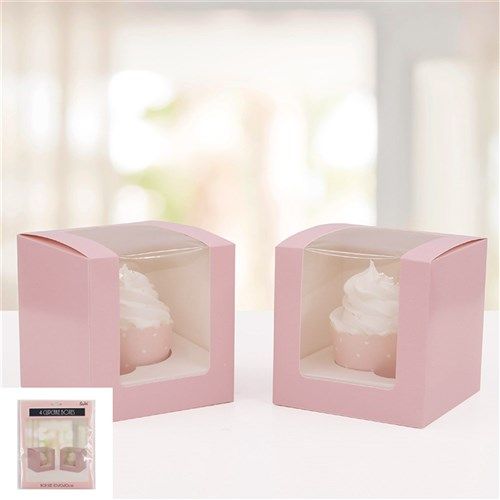 Single Cupcake Boxes - Pink - Dollars and Sense